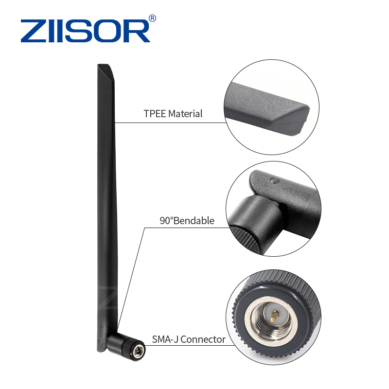ZIISOR 10 Stück 2,4 GHz Router-Antenne Wifi 2,4 GHz Omni-Modem-Antenne SMA-Stecker für DTU-Modul-Repeater-Antenne