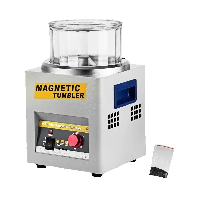 SucceBuy KT-185 Magnetic Tumbler Jewelry Polisher Mini Metal Finisher Finishing Machine AC 110V/220V Gold Precision Polisher