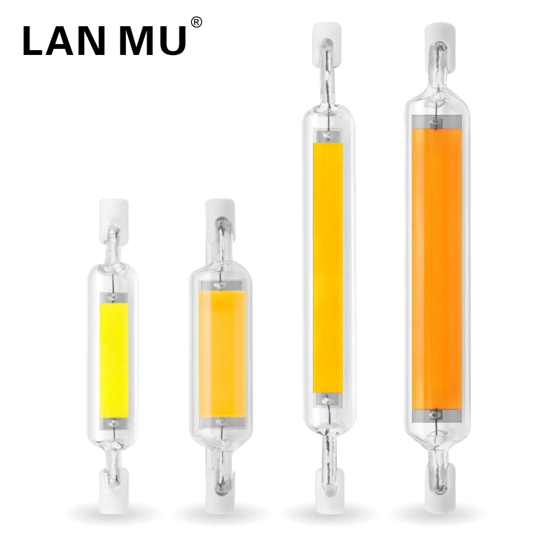 Dimmbare R7S-LED-Lampe, 78 mm, 118 mm, 5 W, 8 W, 10 W, 20 W, R7S-Strahler, 220 V, COB-Lampe, Dimmer, Glasröhre, ersetzt 30 W, 50 W, 100 W Halogenlicht