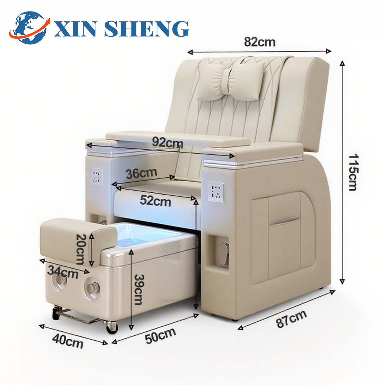 Sillas de masaje para SPA de pies, sofá de salón de manicura, silla de masaje automática trasera, silla de pedicura, masaje de pies y muebles de SPA para tienda de uñas