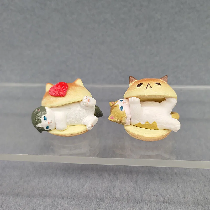 Burger Cat Blind Box Koty Figurka akcji Model zabawkowy Ozdoby Dekoracje Prezenty urodzinowe