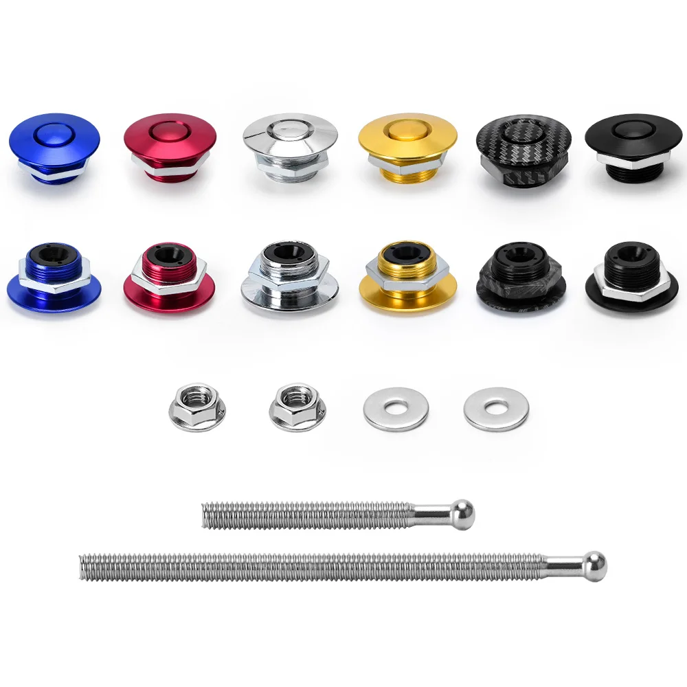 1.25" Universal Style Push Button Billet Hood Pins Lock Clip Kit For BMW ect Car Quick Pins PQY-HPL04/05