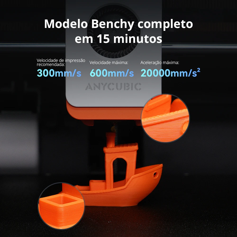 Anycubic Kobra S1 Combo Impressora 3D multicolorida Núcleo de alta precisão XY Estrutura estável Ultra silenciosa Velocidade máxima 600 mm/s Impressora 3D