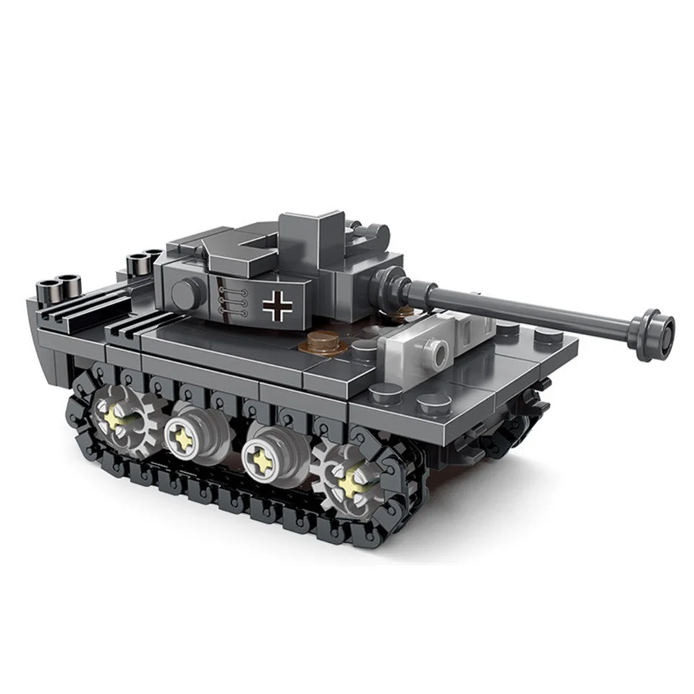 Guerra Mundial 2 WW2 Exército Militar Soldados SAWT Soldados O Rei Tigre Tanque Pesado Modelo DIY ​ Blocos de construção Tijolos Brinquedos infantis