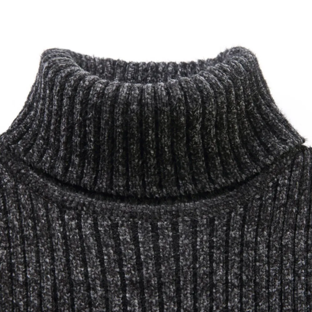 Herbst und Winter Herren Rollkragenpullover Männliche Version Casual Allgleiches Elastischer Pullover Strickpullover