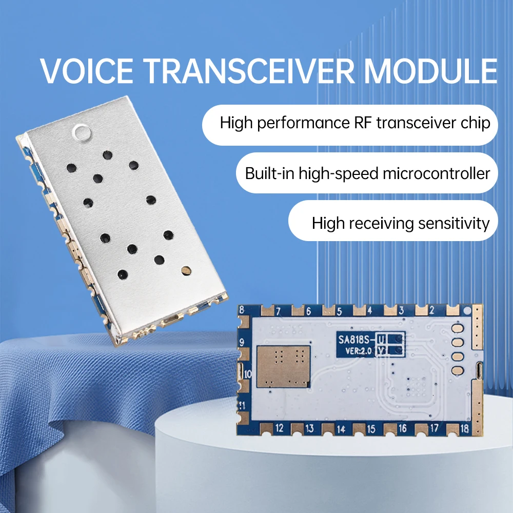 SA818S Walkie Talkie Module Wireless Voice Transceiver Module Industrial Grade UHF 400-470MHz VHF 134-174MHz