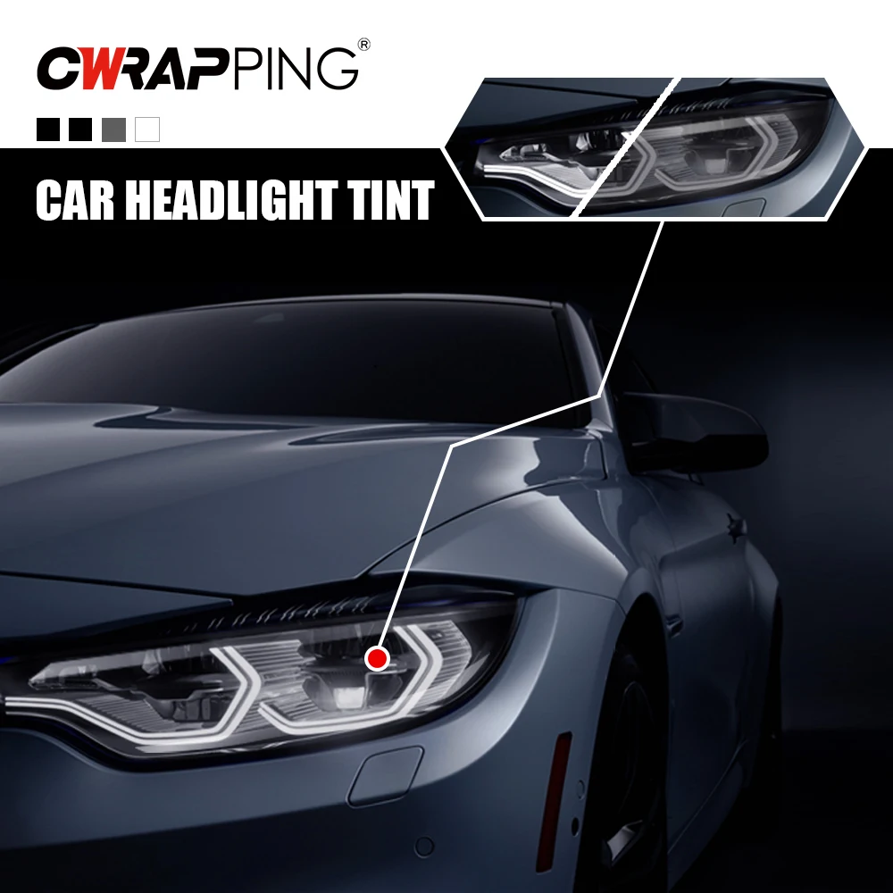 50 cm x 200 cm Auto Scheinwerfer Tönung Film Rauch Nebel Licht Licht Vinyl Film PVC Schwarz Tönung Vinyl Wasserdichte film Auto Aufkleber Zubehör