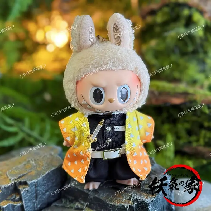 2025 heißer Dämon Slayer Stein-Kopf Kocho Shinobu Junge Kleidung 17 cm Puppe Kleidung Für Labubu Sitzen Party Puppe kleidung Tanjiro Kleidung