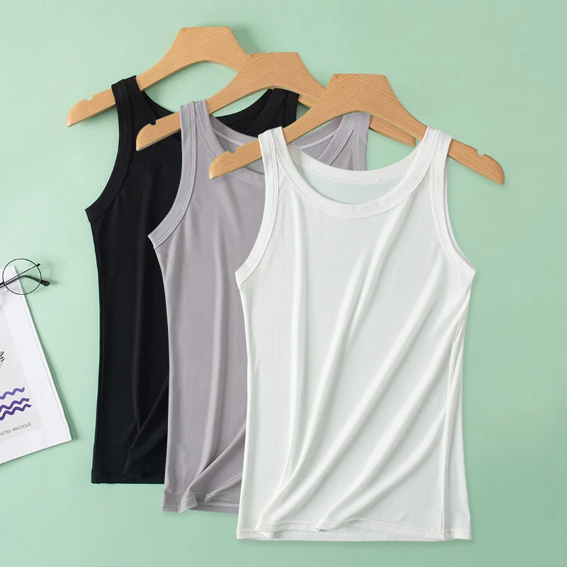 Chaleco con tirantes para mujer, talla europea y estadounidense, informal, Joker, sin mangas, de talla grande, cómodo, con parte inferior.