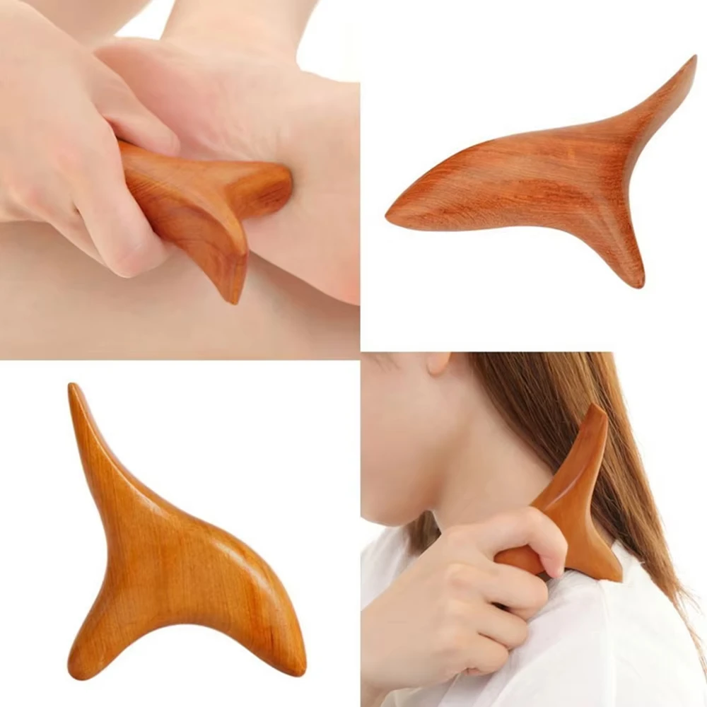 1 PC คอเท้าไม้ Trigger Point นวด Gua Sha เครื่องมือ, home GYM Professional ไม้เครื่องมือนวดบําบัดสําหรับขากลับมือ Face