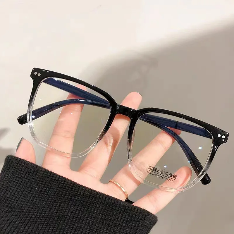 1pc 라운드 안경 투명 컴퓨터 안경 프레임 여성 남성 안티 블루 라이트 차단 안경 광학 스펙터클 안경