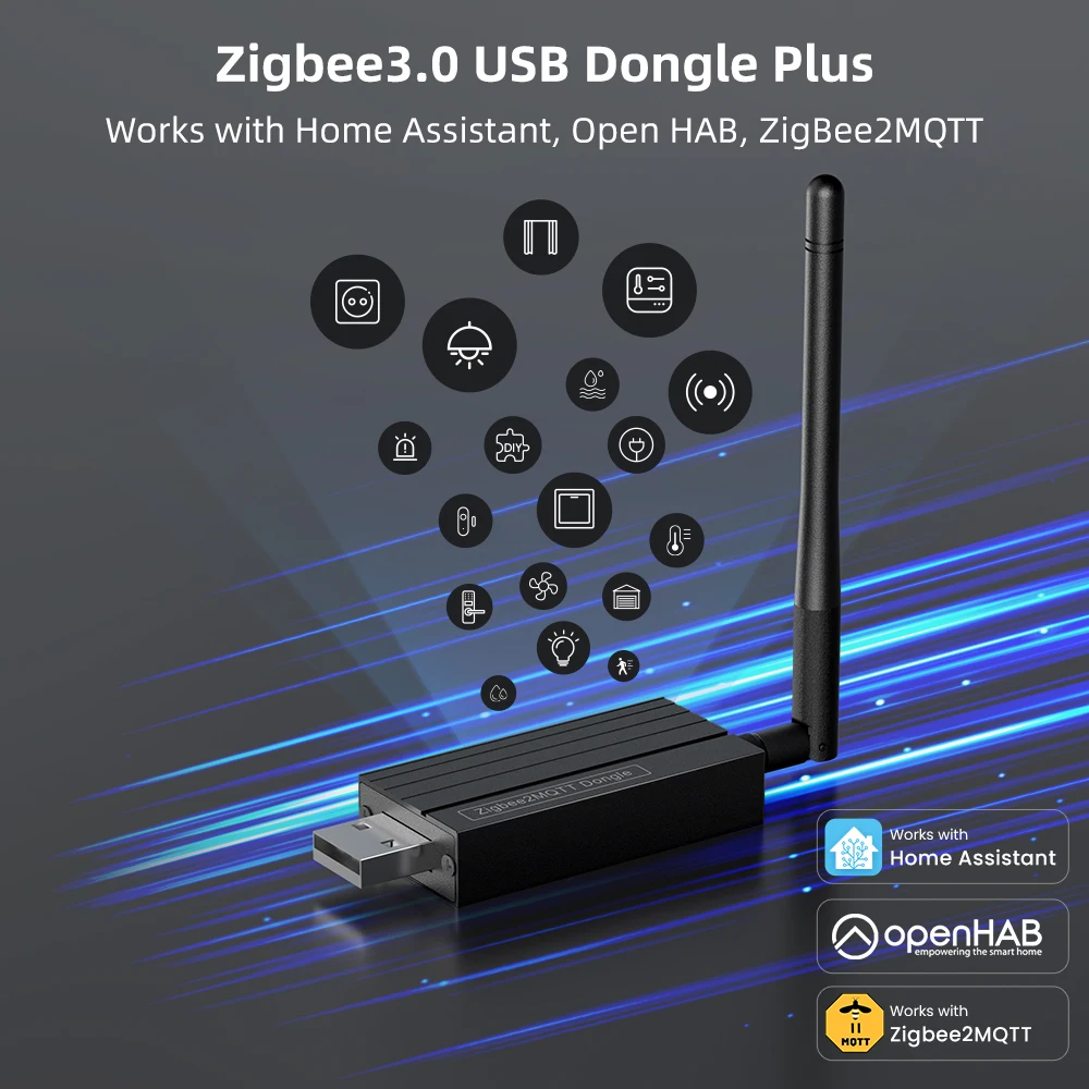 AVATTO Zigbee 3.0 USB Dongle Plus, ponte sem fio Zigbee Gateway Hub Zigbee Dongle Captura de interface USB