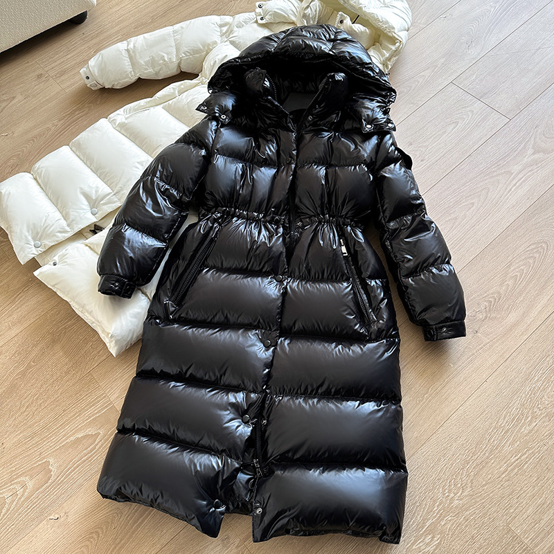 ยาวผู้หญิงฤดูหนาวลงเสื้อแจ็คเก็ตSlimเอว 90 เป็ดสีขาวลงหรูหราCoat 2024 Windproofกันฝนหนาใหม่Outerwear