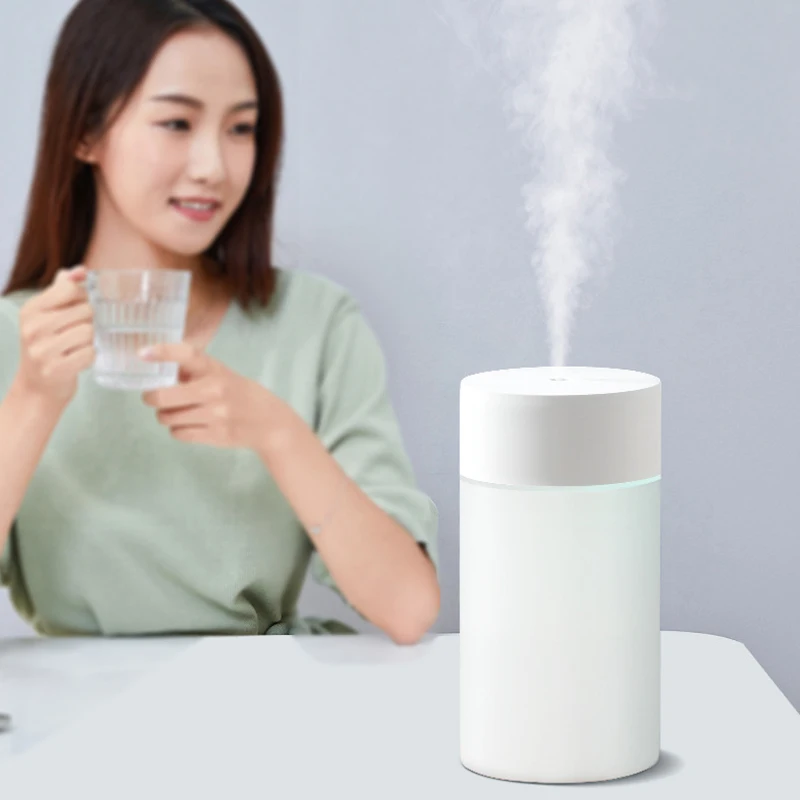 260ML USB Siêu Âm Thanh Máy Tạo Độ Ẩm Không Khí Đèn LED Mini Máy Khuếch Tán Tinh Dầu Xe Máy Lọc Thơm Anion Phun Sương Tạo Với Lãng Mạn ánh Sáng