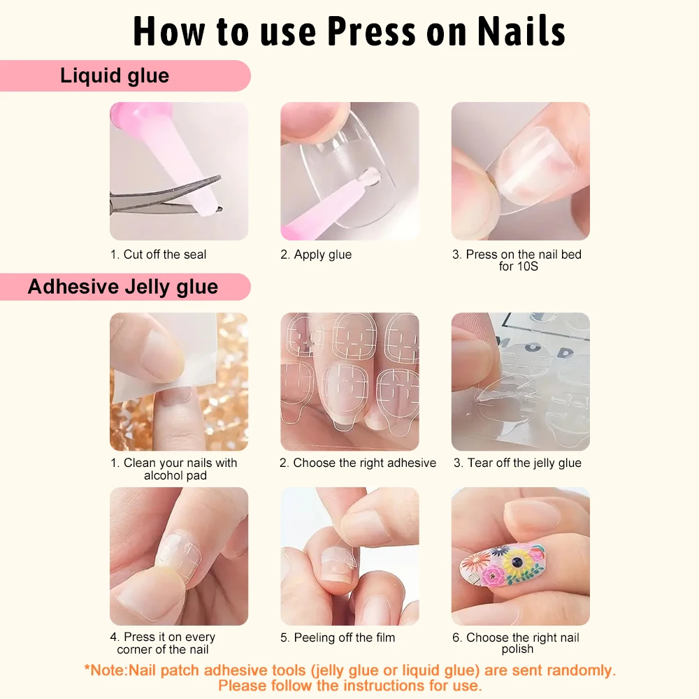 Juego de Uñas Postizas Brillantes Ovaladas Cortas con Brillo y Gradiente Francés, Puntas de Uñas Reutilizables de Cobertura Completa con Pegamento para Mujeres y Niñas