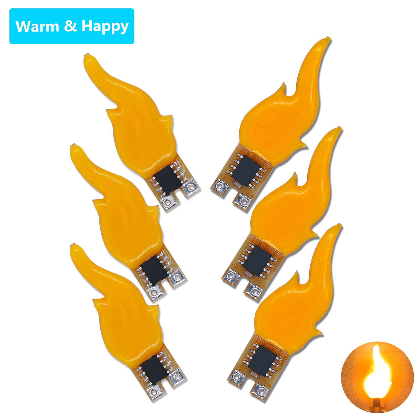 Светодиодные мигающие свечи 3 В 5 В Новые светодиоды Oid COB Пламенные огни 2200 К Украшение дня рождения Лампочки Диодные аксессуары DIY