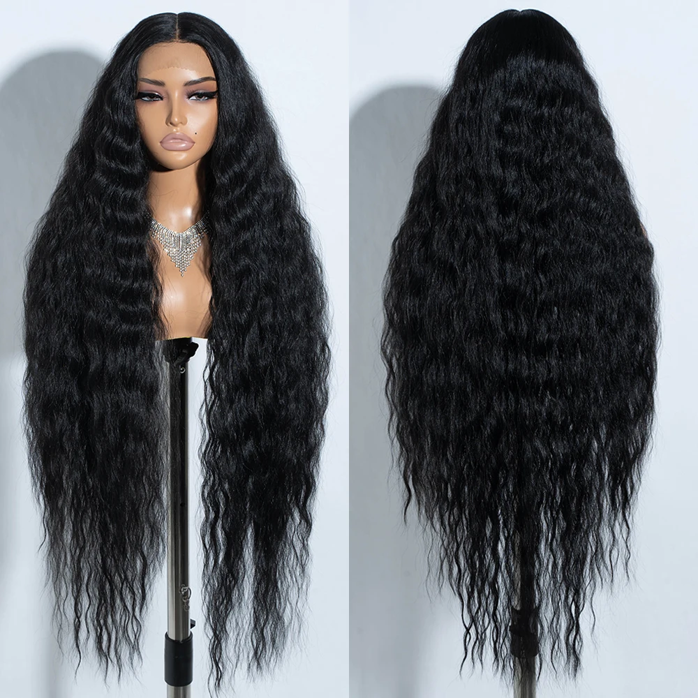 Synthetische Cosplay-Spitzenperücken für schwarze Frauen, langes lockiges Haar, 42-Zoll-Cosplay-Blonde Ombre-Spitzenfrontperücke, synthetische Spitzenperücke