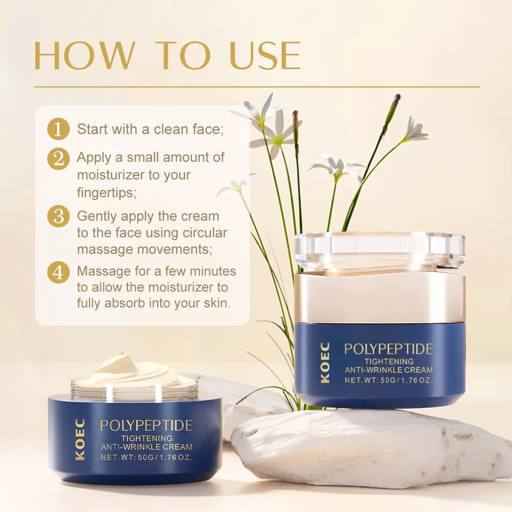Crema antiarrugas de ajuste polipeptido, aspecto más suave de la piel, crema firme y suave sin edad, crema de noche reparadora de arrugas profundas