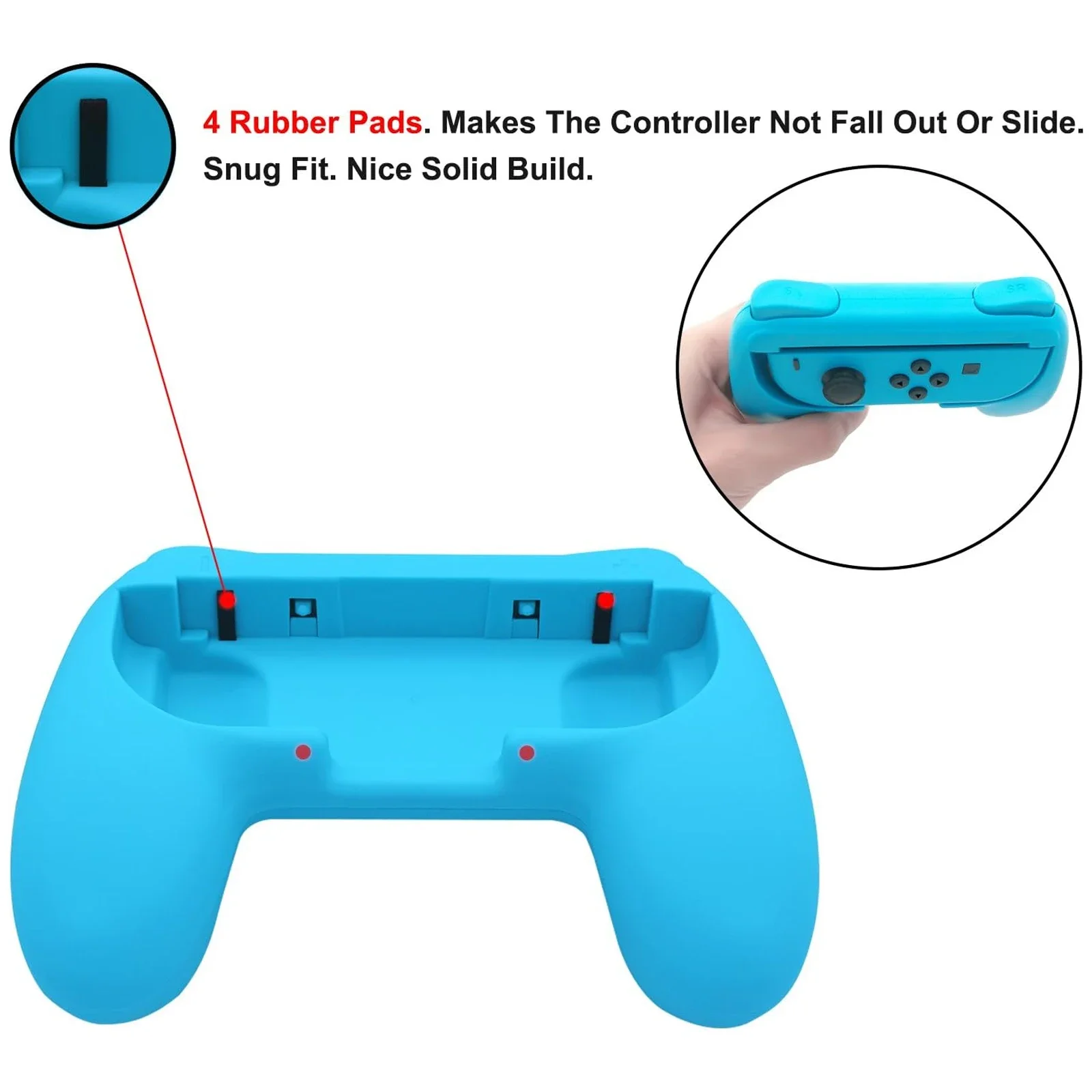 GAMINJA 2Psc Wear Resistant Handle Controller For Nintendo Switch Ergonomic Hand Grip Controller Handle For Switch Joy Con