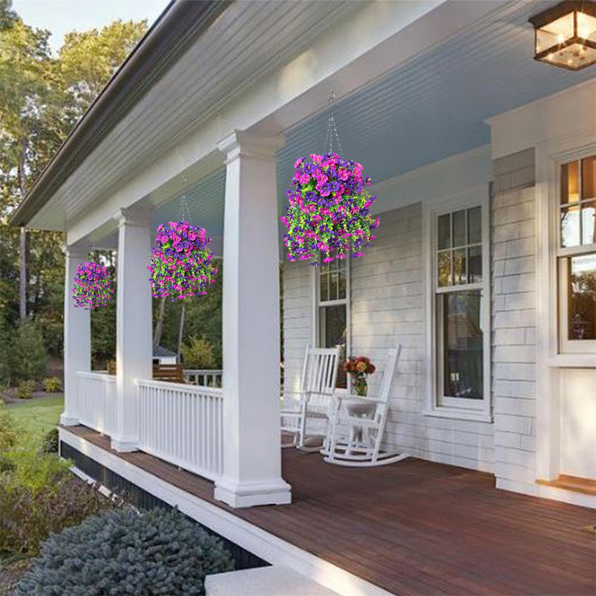 Simulation eucalyptus morning glory wall hanging artificial green plant home outdoor door garden wedding decoration