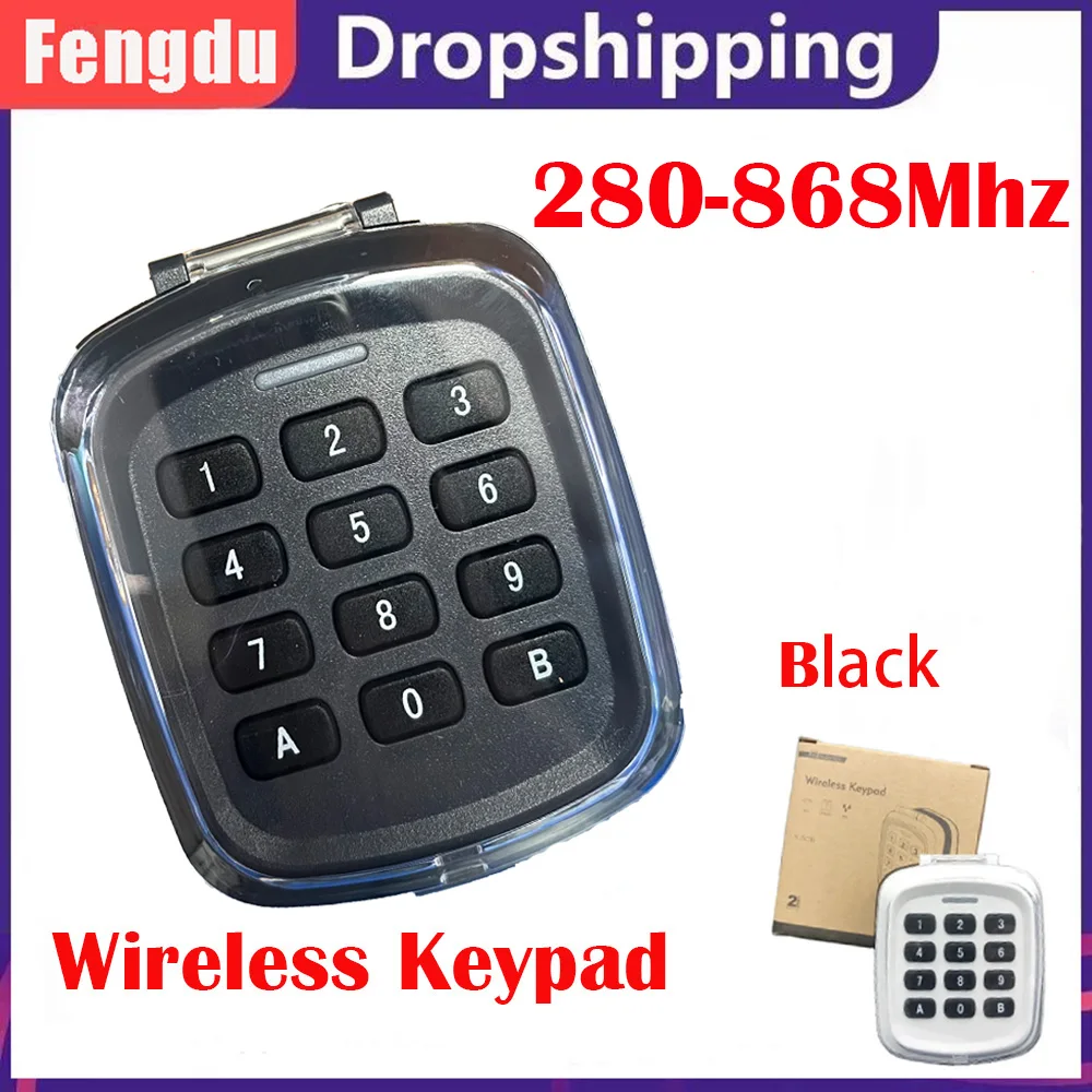 Multifrecuencia 280-868MHz 280-868MHz puerta de garaje llave teclado inalámbrico código Control remoto abridor de puerta