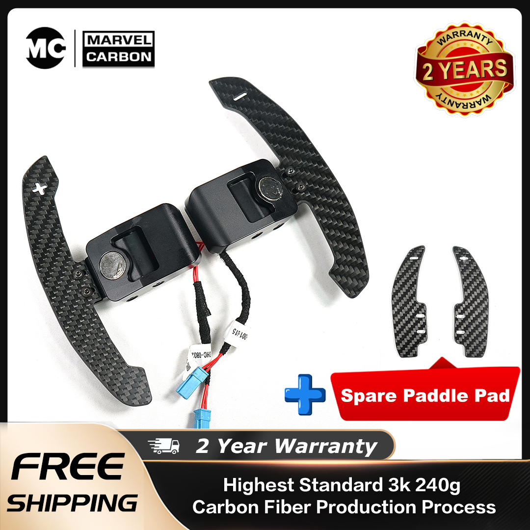 Para BMW serie 1-4 f20 f21 f30 f22 f80 g20 g30 g80 extensiones de palanca de cambios de volante de fibra de carbono magnética