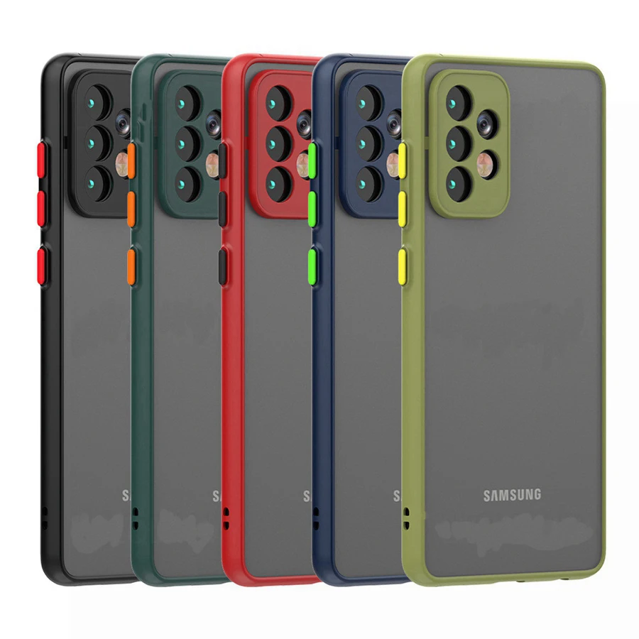 Armadura a prueba de golpes mate funda para Samsung Galaxy A72 A04 A52 A42 A32 A22 M52 A33 A53 A73 M23 M53 M33 5G A23 A13 M13 cubierta de parachoques
