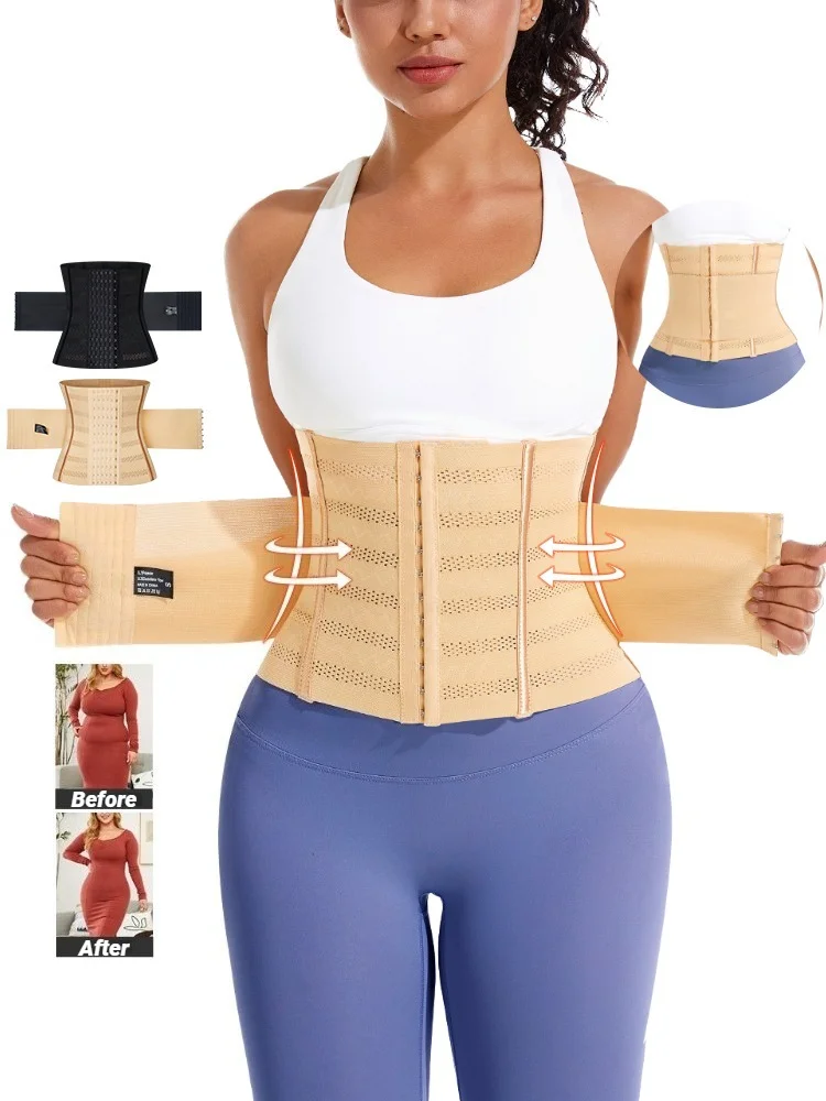 Faja moldeadora de cintura adelgazante para mujer, ropa moldeadora, Control de barriga, faja moldeadora de cuerpo, fajas de compresión de grasa, corsé firme
