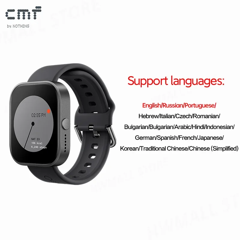 Global Version CMF by Nothing Watch Pro 1.96" AMOLED Bluetooth 5.3 BT Calls with AI Noise Reduction GPS Smartwatch CMF watch Pro
