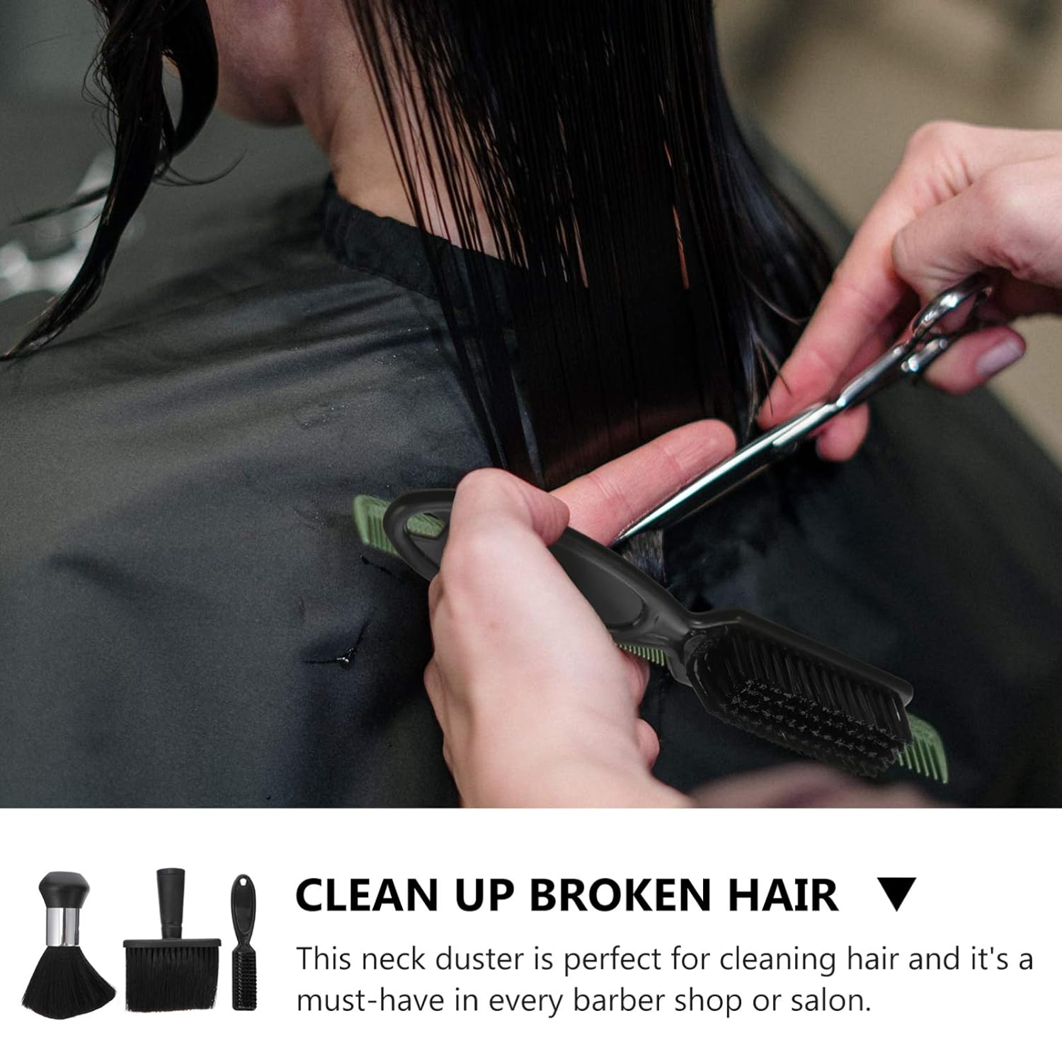 2/3 ピースネック集塵機ヘアクリーニングブラシ美容師ネック集塵機美容師サロンブレードクリーンブラシツール