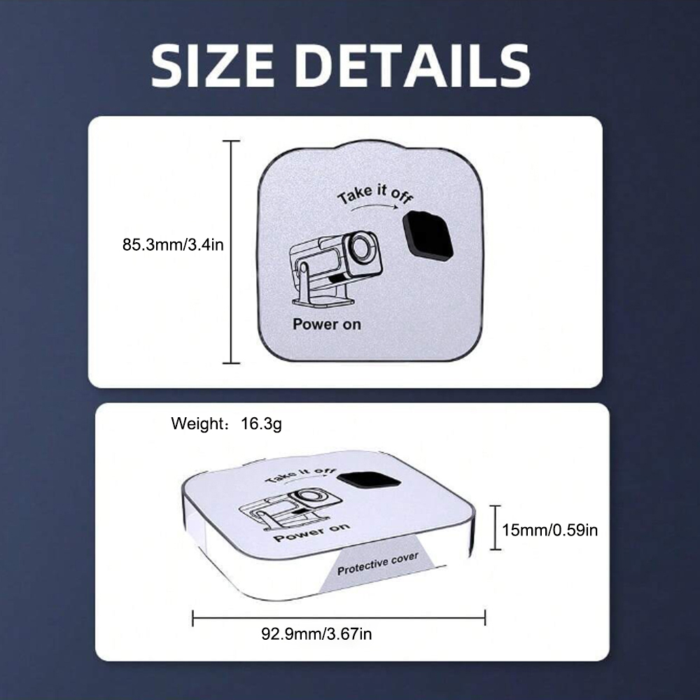 HY320mini Projector Lens Cover Portable Lens Cover Projector Dustproof Protective Lens Cover Home Video Projector Lens Cover