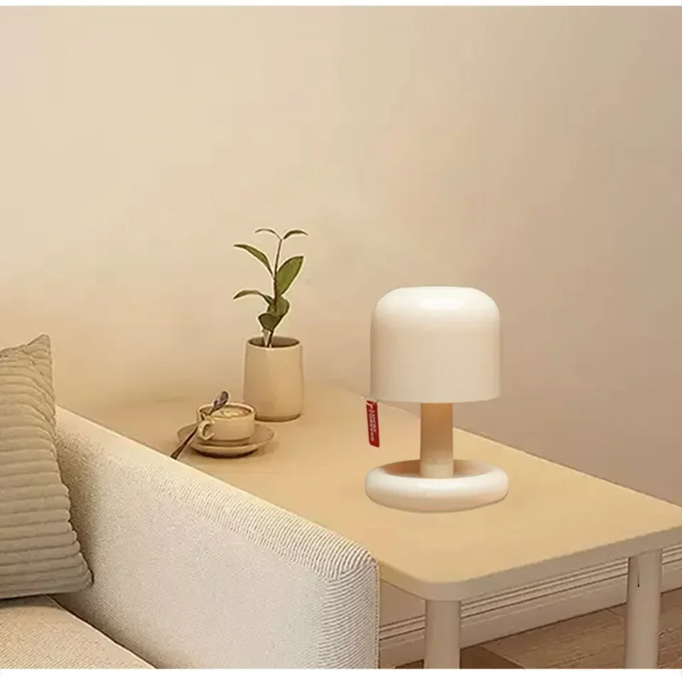 Mini Desktop Sunset Night Lamp Creative USB Rechargeable Mushroom Style Led Night Light for Coffee Bar Home Decor Bedroom