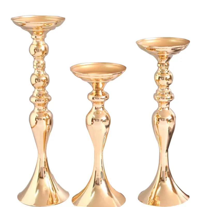 Liquidación_Candelabros Decoraciones navideñas Centros de mesa de boda Soporte de linterna Hogar Florero de oro Centro de mesa Evento