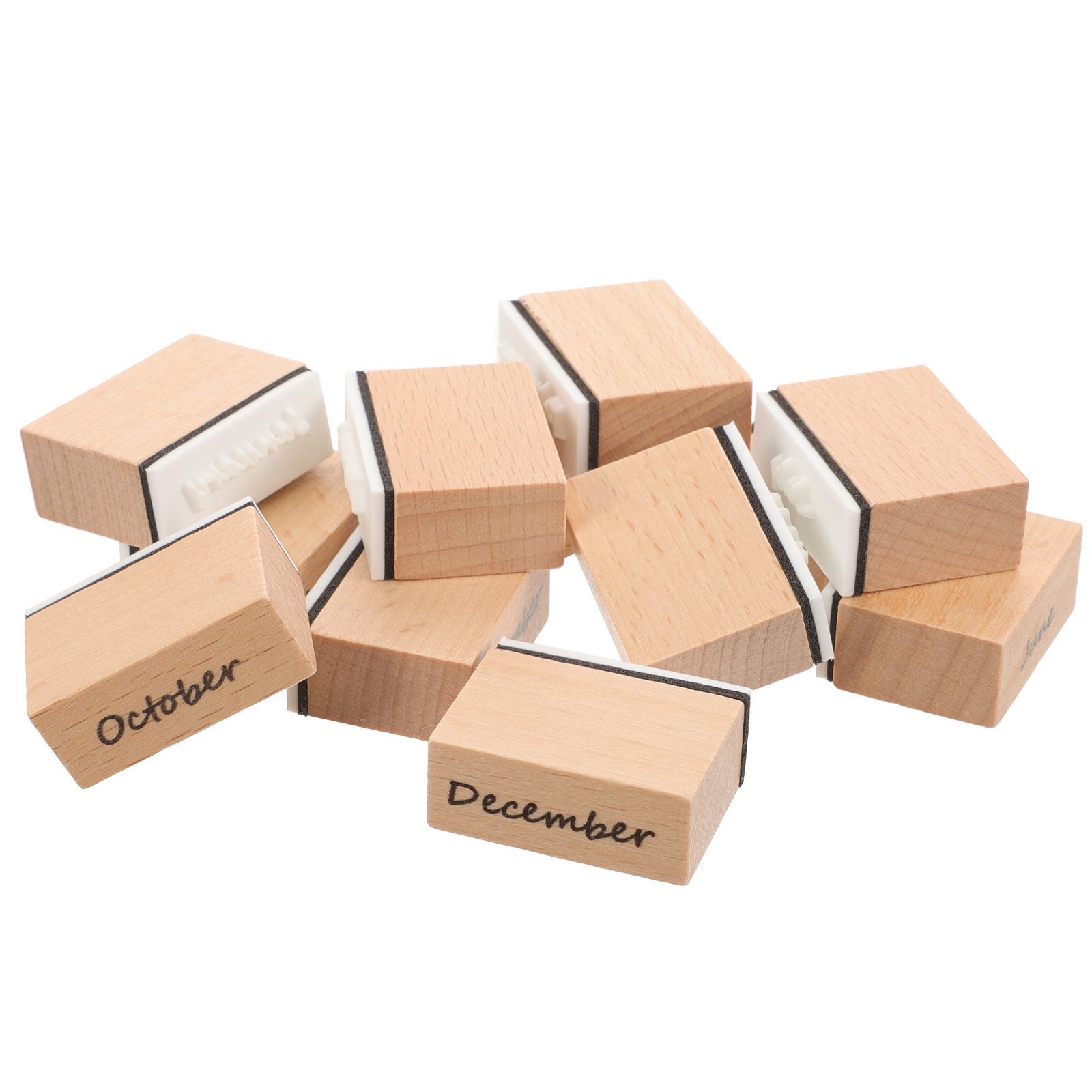 Holzstempelset Scrapbook Dekoration DIY Stempel Hochzeit Monatspapier Handgehalten