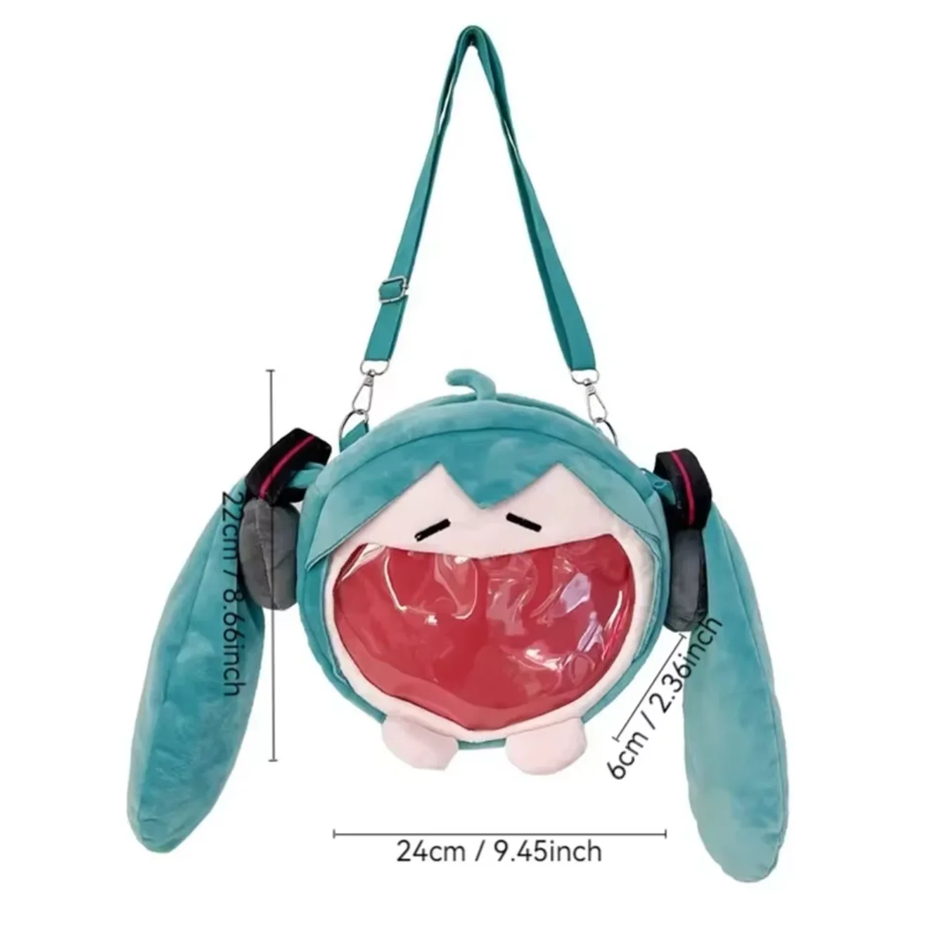 Bolso de hombro Hatsune de 24 × 22cm, mochila nueva, bonita Chica de Anime, mochila Kawaii de dibujos animados, bolso para estudiantes, paquete de regalos para niños, juguetes