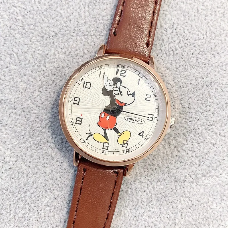 Relojes de lujo para mujer, reloj de cuarzo con dibujos animados de Mickey, reloj de pulsera para mujer y niña, reloj de vestir para mujer, reloj Simple para mujer