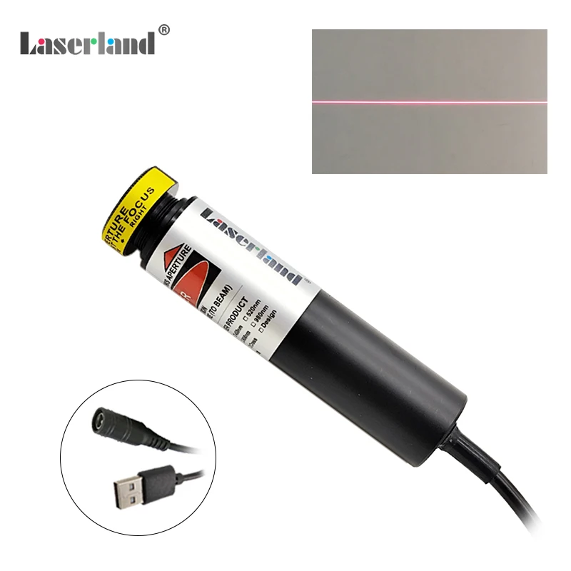 Localisateur focalisable de Module Laser à ligne rouge pour l'alignement des scierie de coupe de bois 100mW 200mW 650nm