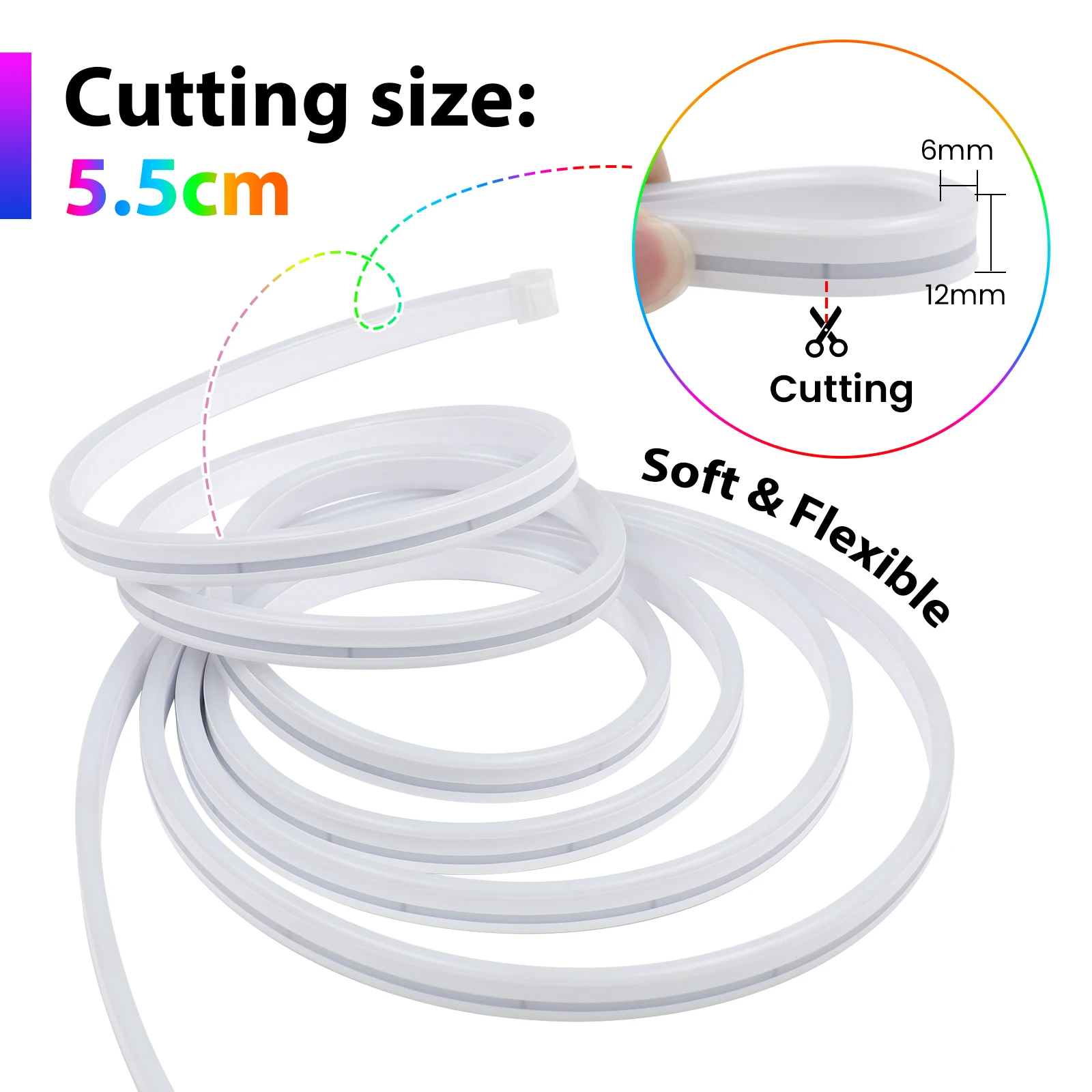 5V RGB Neon Strip Light 1M 2M 3M 3AA Battery Box With Bluetooth Remote Control Waterproof Flexible Ribbon Tape For Home Decor