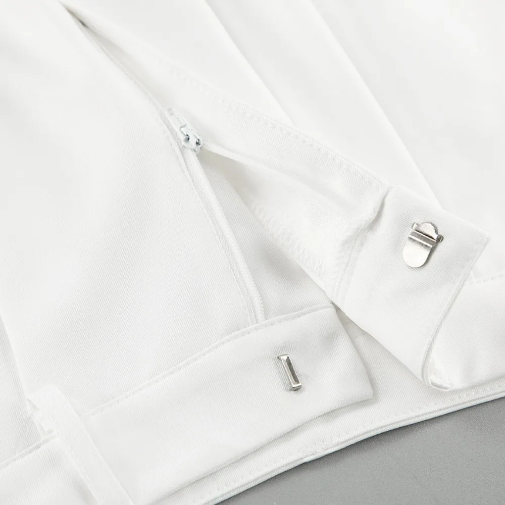 Light Luxury White Women Wide Leg Pants Spring and Autumn Temperament Versatile Commuting Leisure High Waist Straight Leg Pants