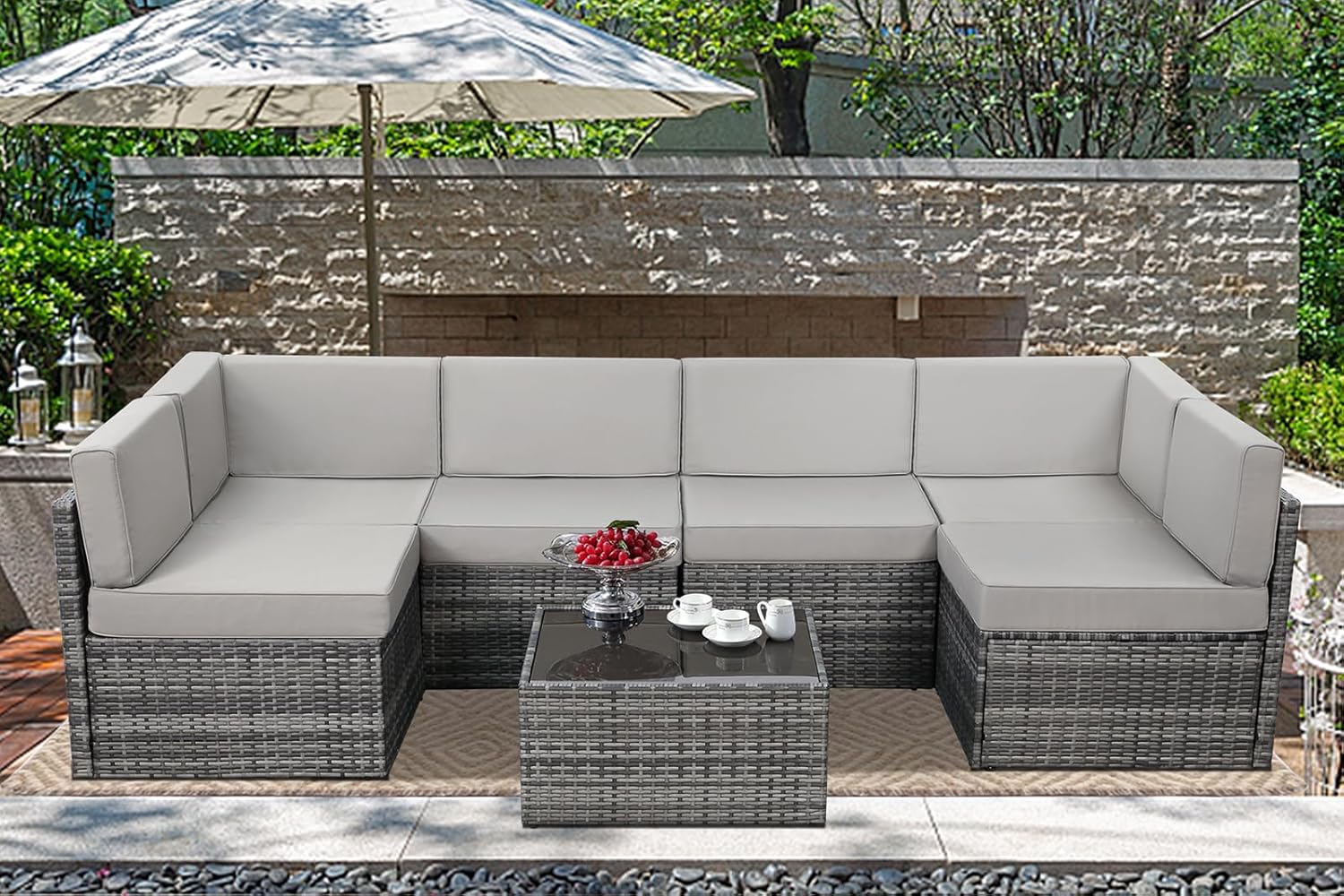 Outdoor Sectional Furniture Chair Set 