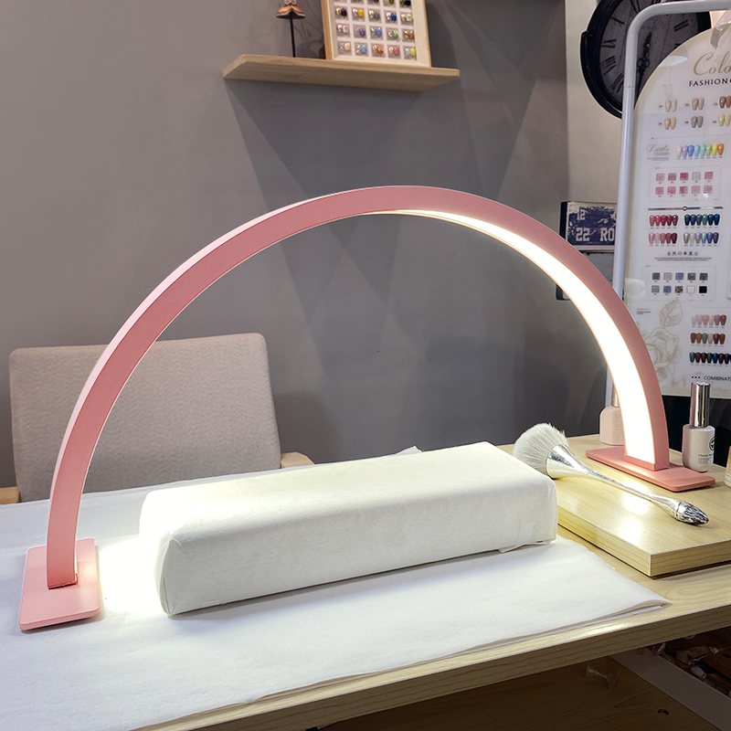 48W Neue Halbmond Lampe Für Nagel Mond Licht für Nagel Tisch Maniküre Schönheit Salon LED Licht Wimpern Lampe maniküre Lampe Nail art Licht