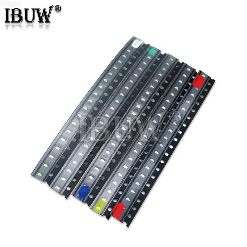 100 PZ = 5 colori x 20 pezzi 5050 5703 1210 1206 0805 0603 Assortimento diodi LED Kit diodi LED SMD Verde/ROSSO/Bianco/Blu/Giallo