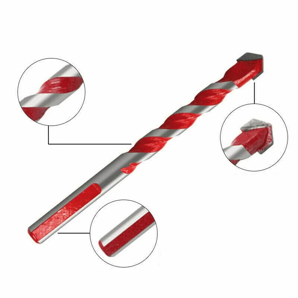10 pçs 6mm brocas de carboneto multifuncional triangular brocas para vidro cerâmica telha concreto tijolo metal madeira buraco abridor