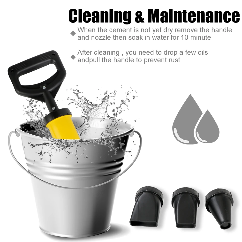 Applicatore stuccatura mortaio spruzzatore utensili manuali pistola per calafataggio cemento calce pompa strumenti di riempimento stucco con 4 ugelli