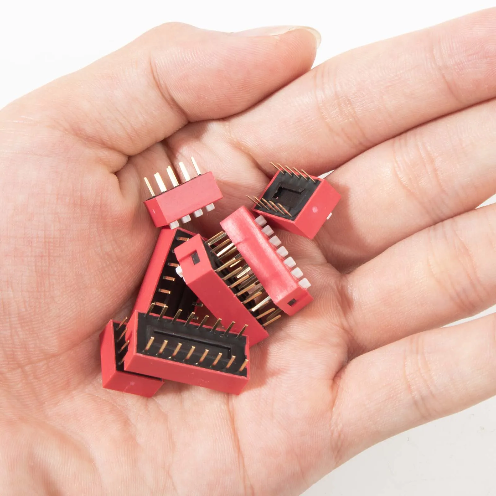 10pcs Slide Type Dip Switch Double Row Toggle Switches Module 2.54mm 1 - 12 Position For Circuit Breadboards
