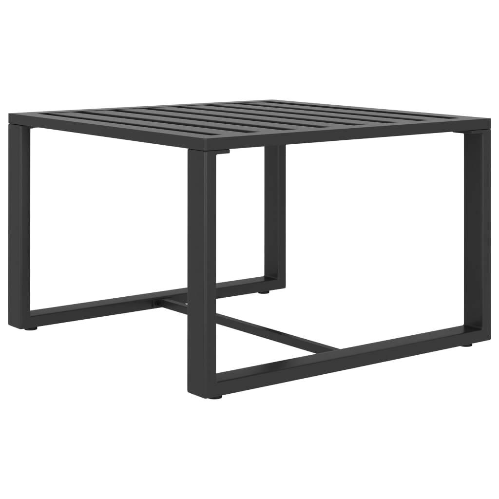 Modern Anthracite Aluminum Coffee Table - Stylish and Durable Living Room Furniture