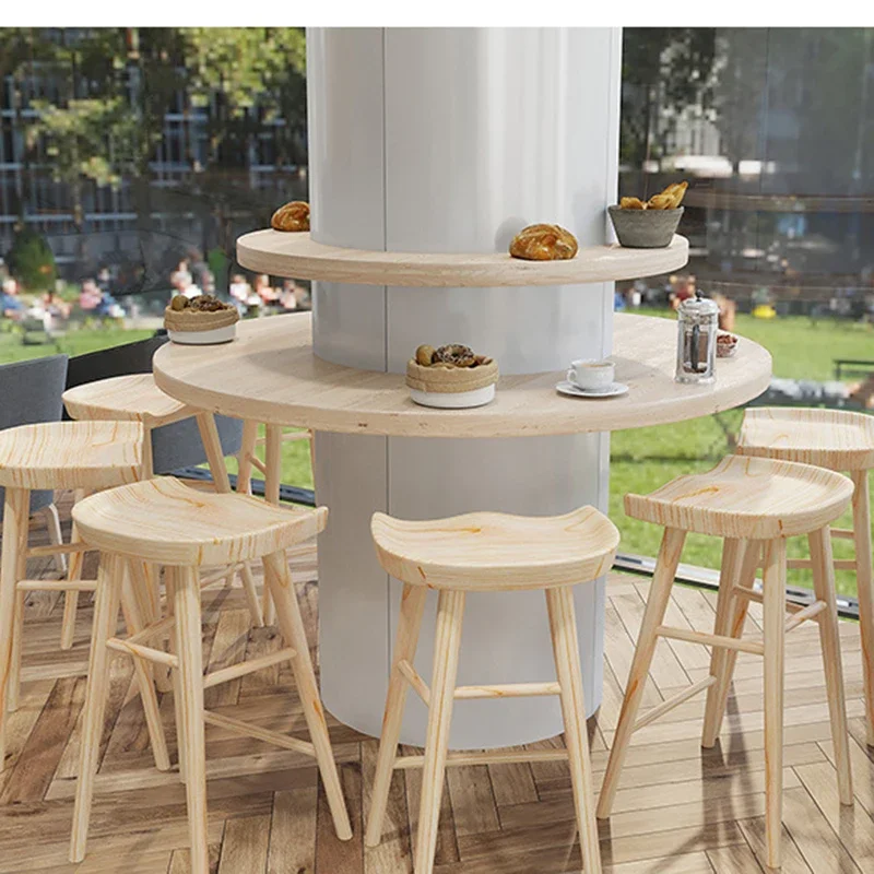 Retro Simplicity Japanese Style Bar Chairs Designer Living Room Office Bar Chairs Restaurant Relax Home Furniture Banqueta HBBC