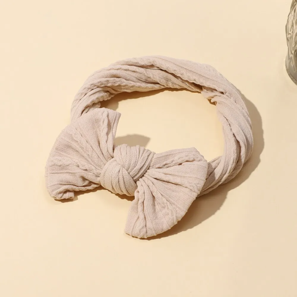 3ピース/ロットケーブルニットのベビーヘッドバンド,女の子用の伸縮性のあるターバン,新生児用ヘアアクセサリー