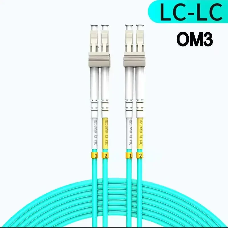 Kabel światłowodowy 10G OM3 OM4 LC UPC-LC UPC Wielomodowy dupleks 2,0 mm LC Kabel światłowodowy Patchcord światłowodowy