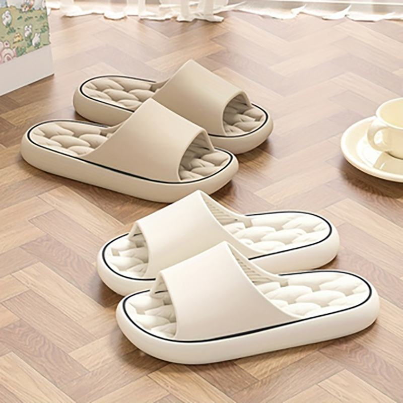Simple Hollow Summer Sandals for Men and Women, Non-Slip Wear-Resistant Flat Slippers, Bathroom Shower